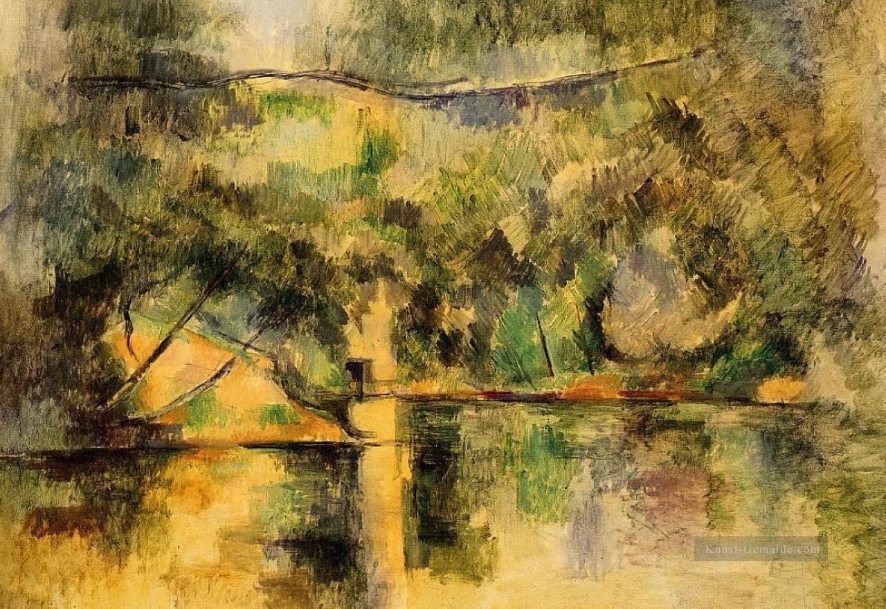 Spiegelungen im Wasser Paul Cezanne Landschaft Strom Ölgemälde